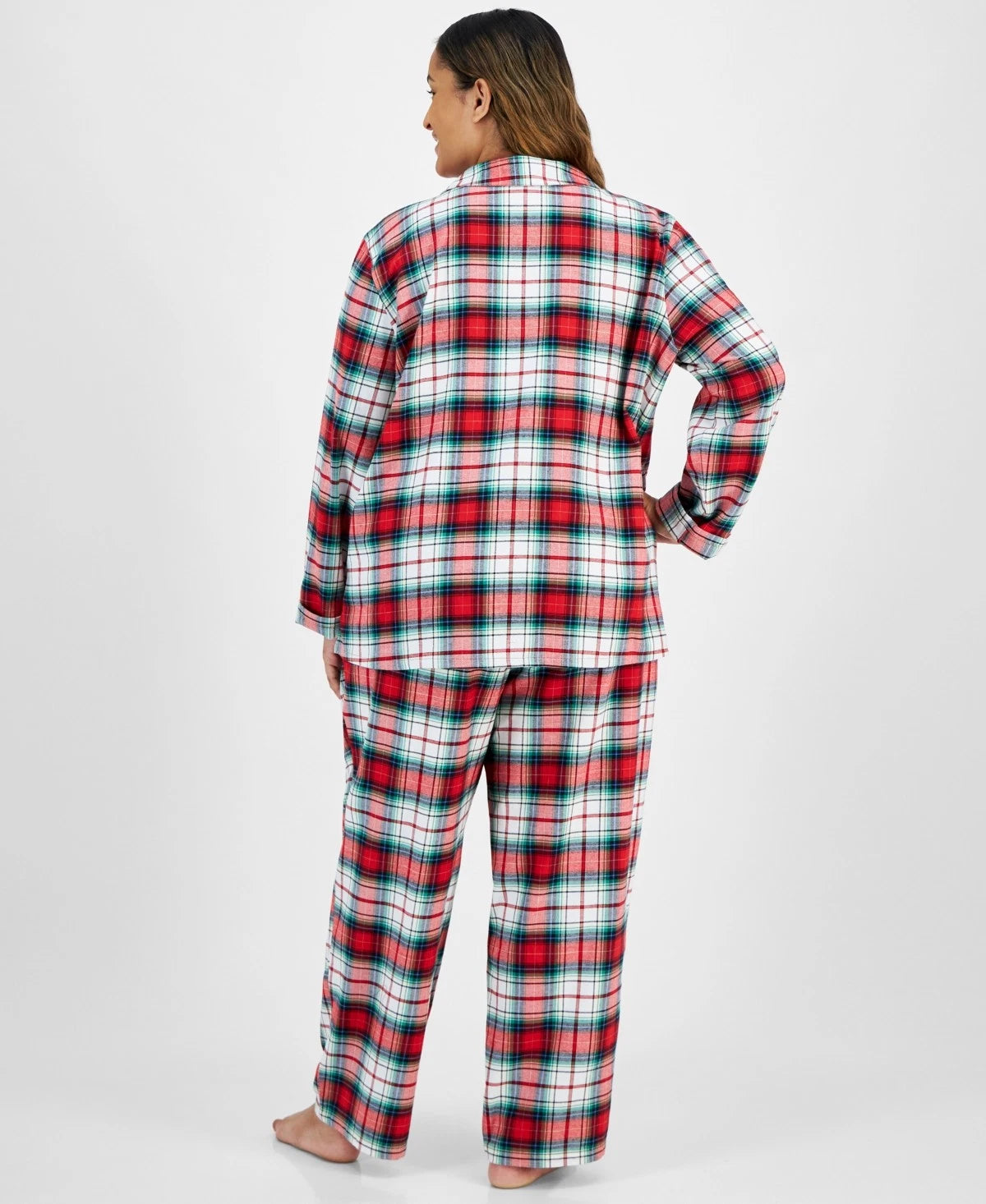 Holiday Lane Plus Size Notch Collar Matching Family Pajamas Set  Winterton Plaid Size 3X