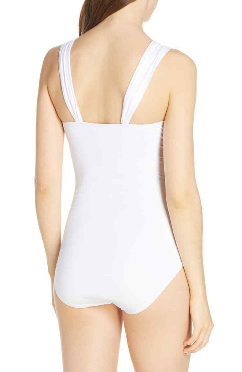 Tommy Bahama Pearl Shoulder Strap One-Piece  Color White Size 14