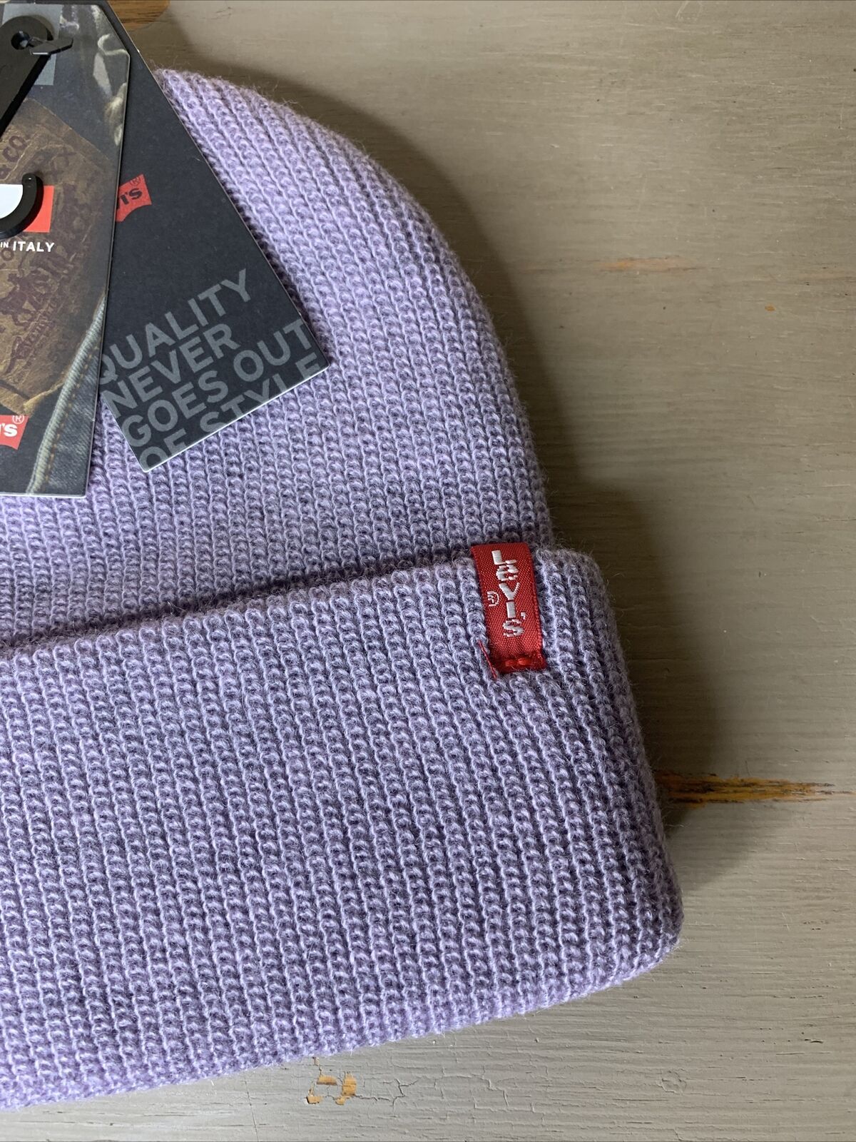 Levi's Women's Lofty Turn-Up Beanie  Color Light Purple One Size