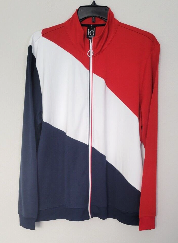 Ideology Men's Colorblock Full Zip Polyester Jacket  Multicolor Size XL