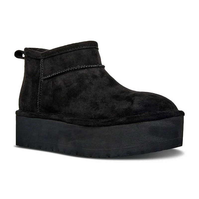 Madden Girl Women's Embracce Cozy Mini Booties  Black Size 8