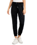 Self Esteem Juniors Velour Rhinestone Jogger  Color Black Size L