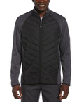 PGA TOUR Men's Hybrid Puffer Jacket  Color Caviar Heather Size S