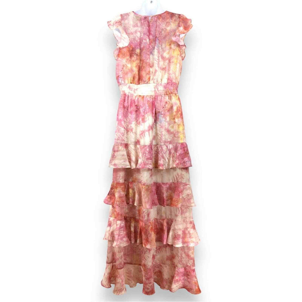 Rachel Roy Tie-Dyed Maxi Dress  Color Pink Combo Size 8
