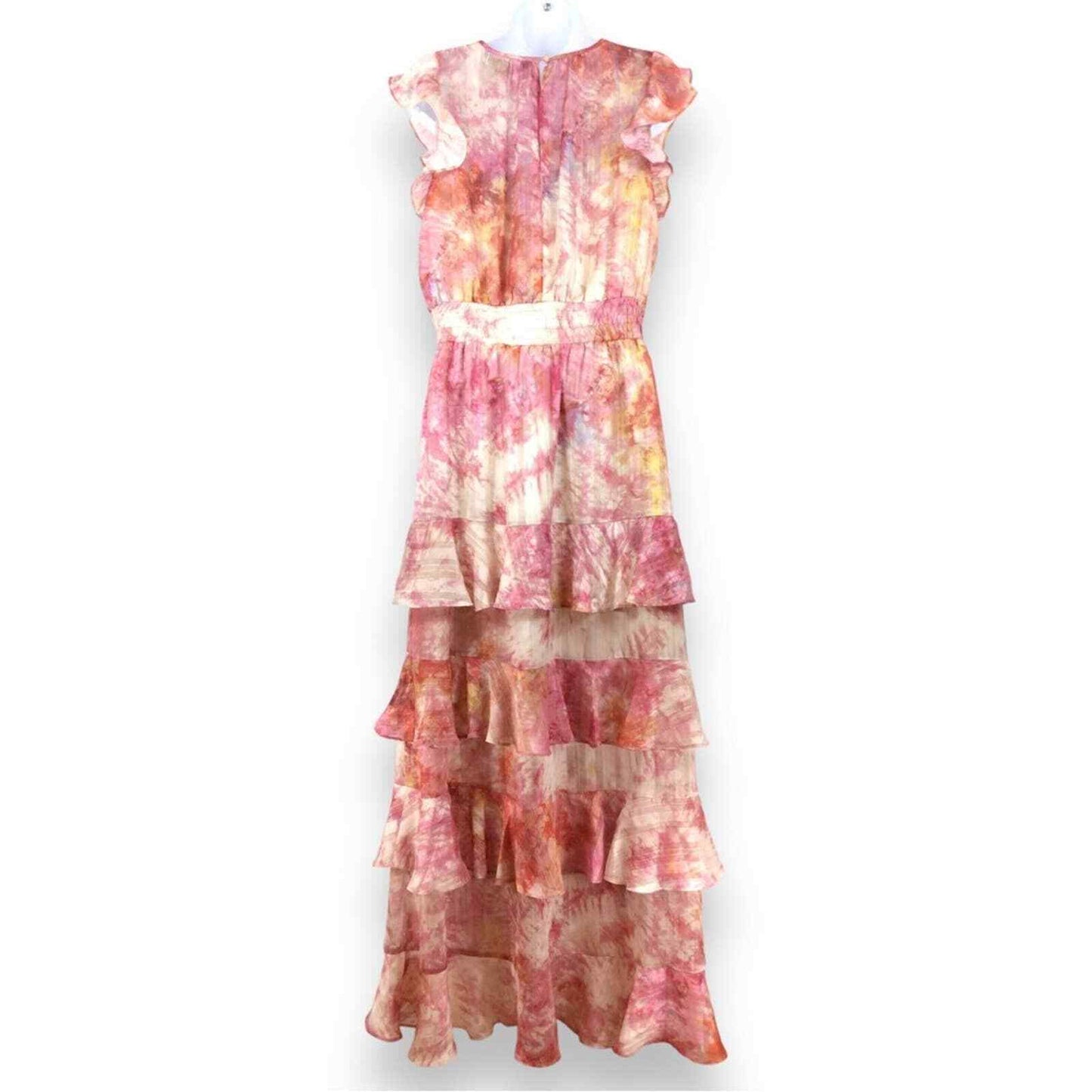 Rachel Roy Tie-Dyed Maxi Dress  Color Pink Combo Size 8