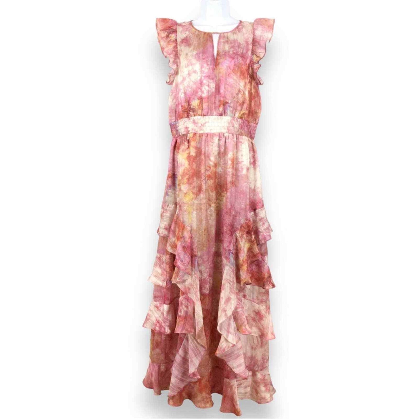 Rachel Roy Tie-Dyed Maxi Dress  Color Pink Combo Size 2
