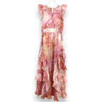 Rachel Roy Tie-Dyed Maxi Dress  Color Pink Combo Size 8