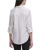 Calvin Klein Jeans Women's Utility Shirt  White Size L
