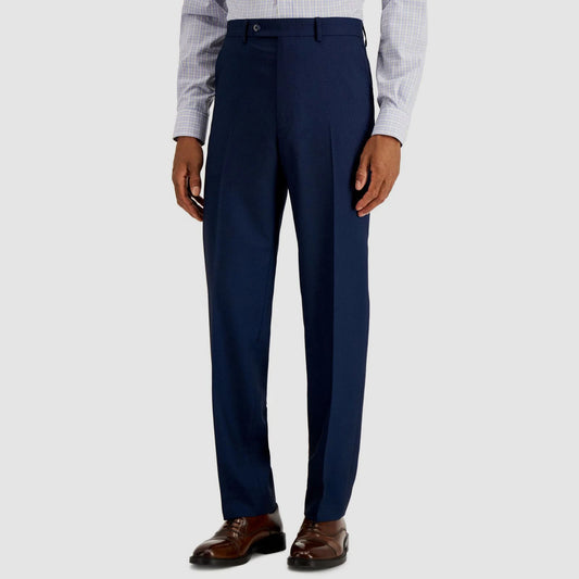 Nautica Men's Modern-Fit Bi-Stretch Suit Dress Pants  Blue Birdseye W43xL31