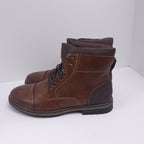 Club Room Men's Vegan-Leather Cap-Toe Dress Shoes  Color Brown Size 8.5M