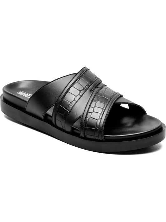 Stacy Adams Men's Mondo Open Toe Slip-On Slide Sandals  Black Size 10