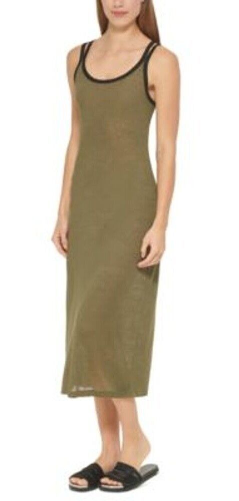 DKNY Double-Strap Dress Cover-Up  Color Moss Size M