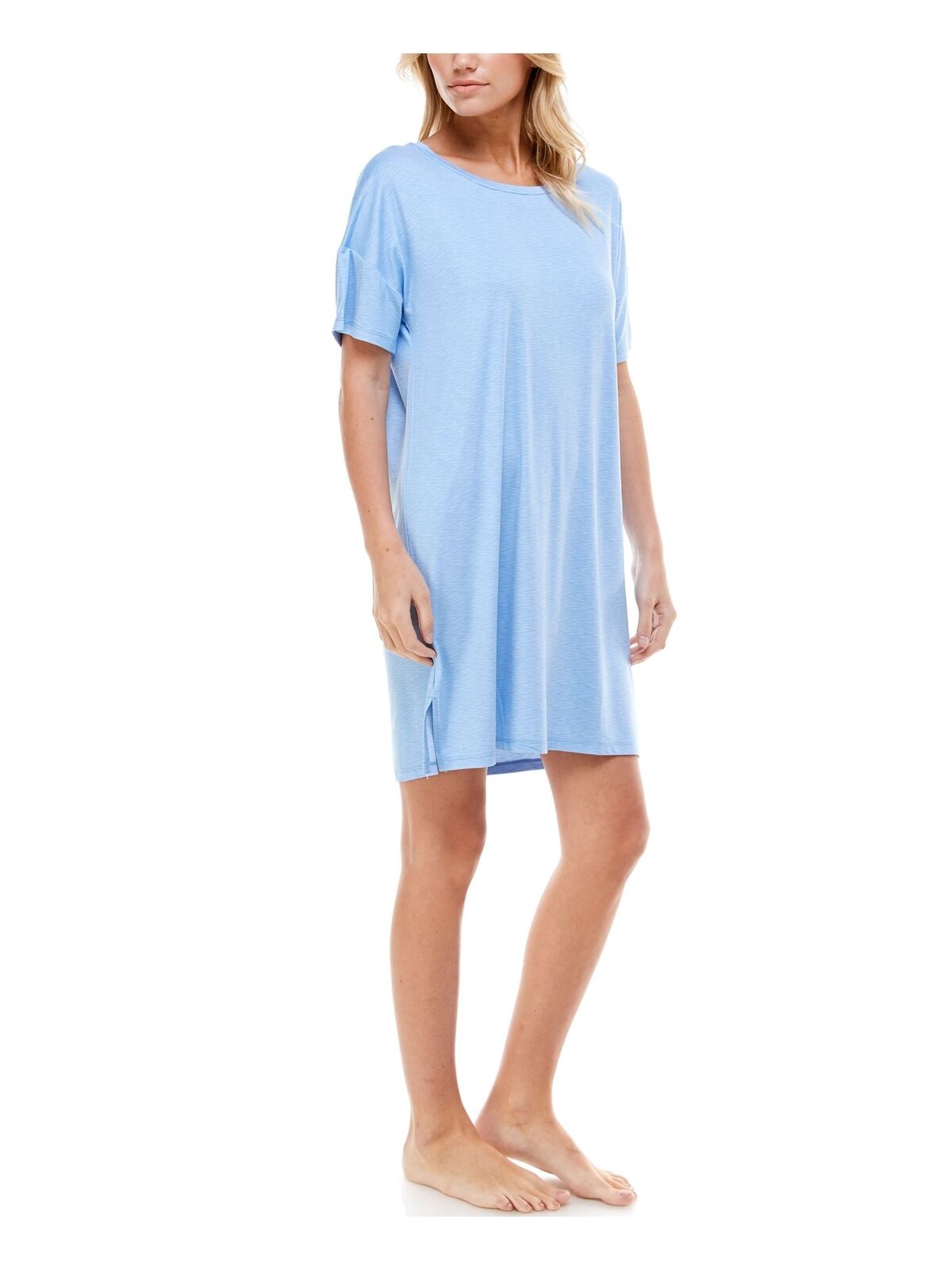 Roudelain Women's Short Sleeve Sleep Shirt  Color Blue Mako Size M