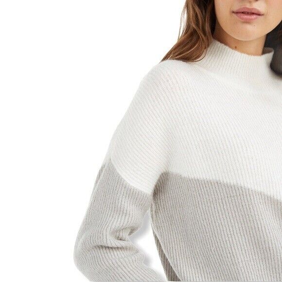Planet Gold Juniors Colorblocked Mock Neck Sweater  Color Gray Combo Size M