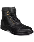Club Room Men's Frederick Vegan-Leather Cap-Toe Dress Boots  Color Black Size 12M