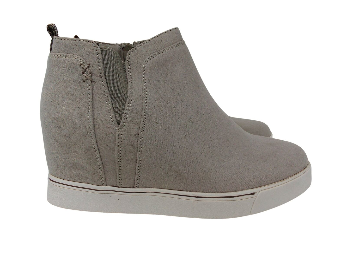 Sugar Women's Wedge High Top Sneakers  Color Stone Fab Suede Size 6.5M