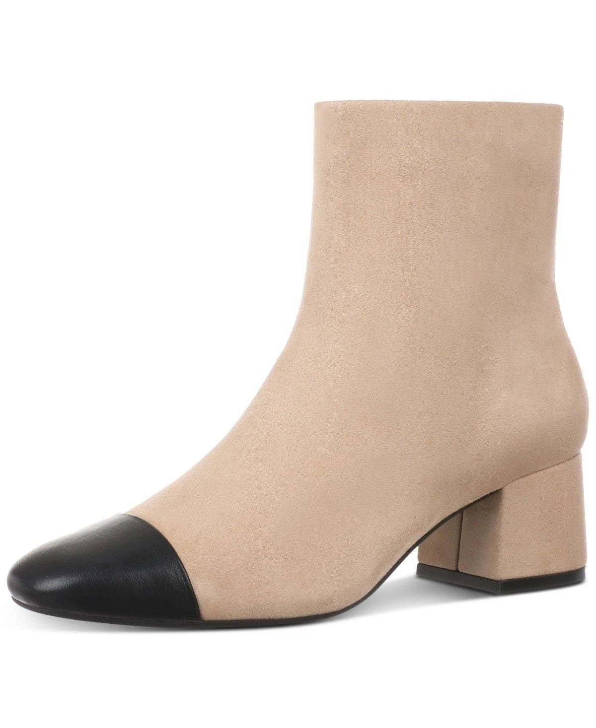 On 34th Women's Janette Cap-Toe Booties  Camel Micro/Black Size 9.5
