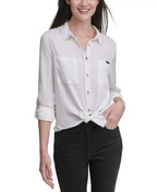 Calvin Klein Jeans Women's Utility Shirt  White Size L