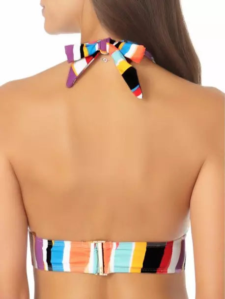 Anne Cole Clearwater Stripe Halter Bikini Top  Color Clearwater Stripe Size M
