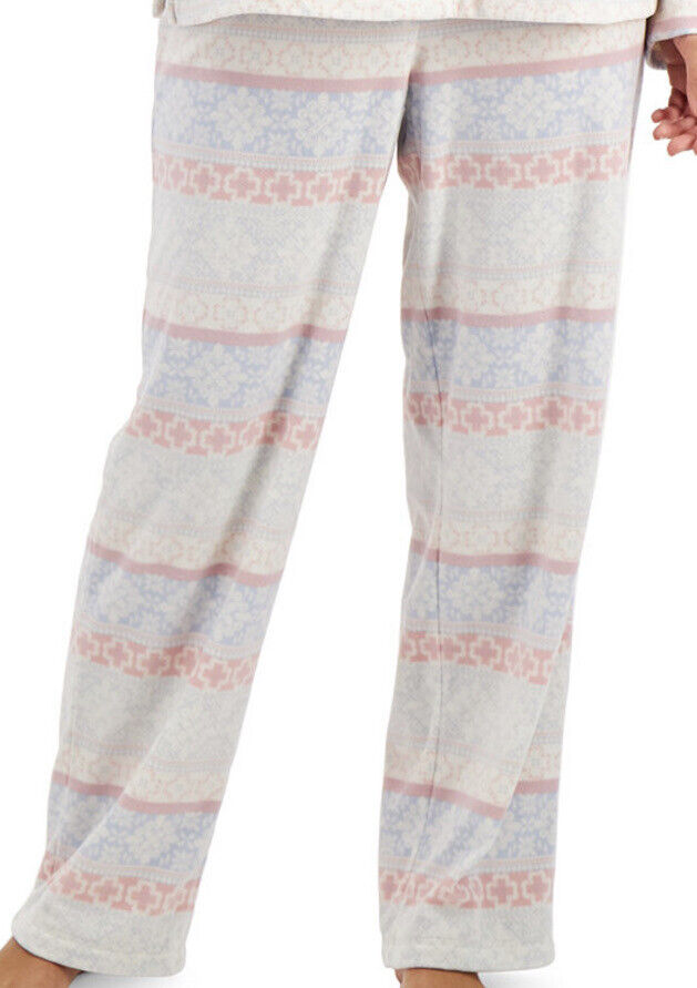 Charter Club Women's Printed Fleece Pajamas Set  Color Fairisle Size 2XL