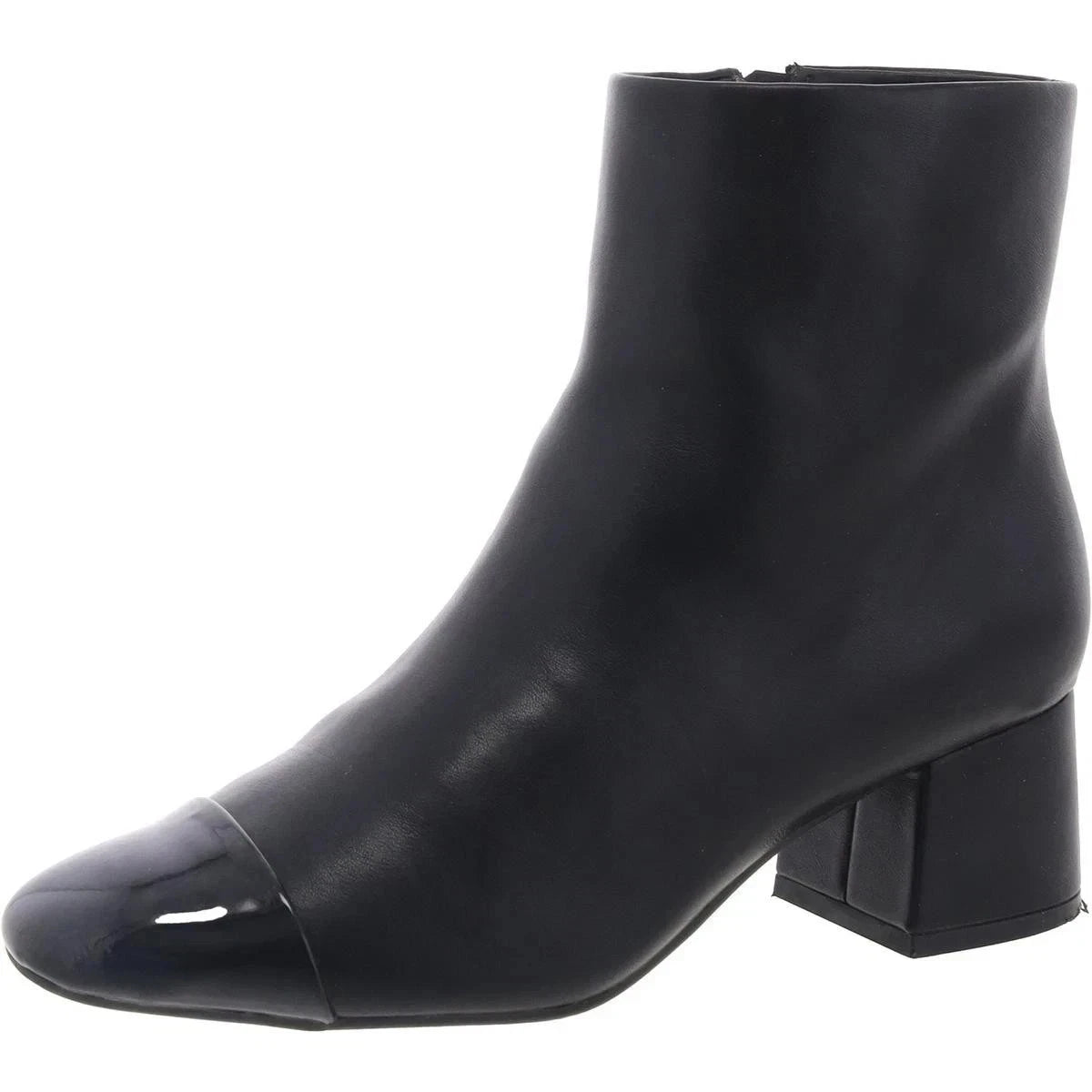 On 34th Women's Janette Cap-Toe Booties  Black Smooth Size 5