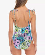 Salt Cove Juniors Blossomed Side-Shirred One-Piece Swimsuit  Multicolor Size M