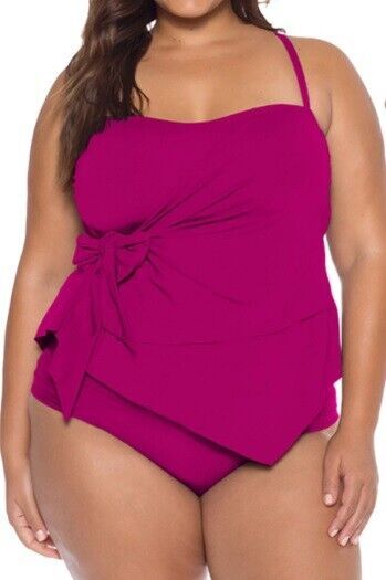 Becca ETC Plus Size Hipster Bottoms  Color Pomegranate Size 1X