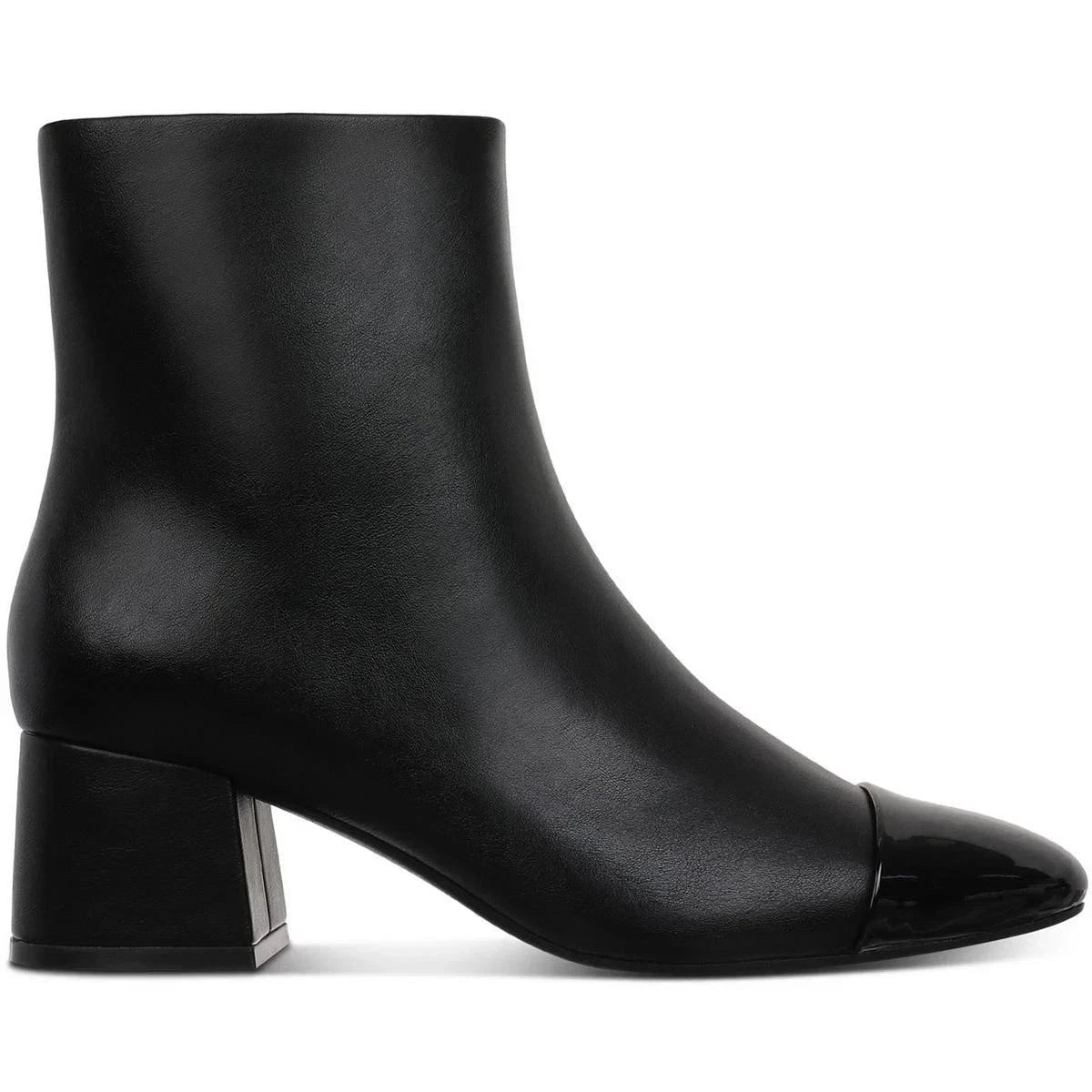 On 34th Women's Janette Cap-Toe Booties  Black Smooth Size 5
