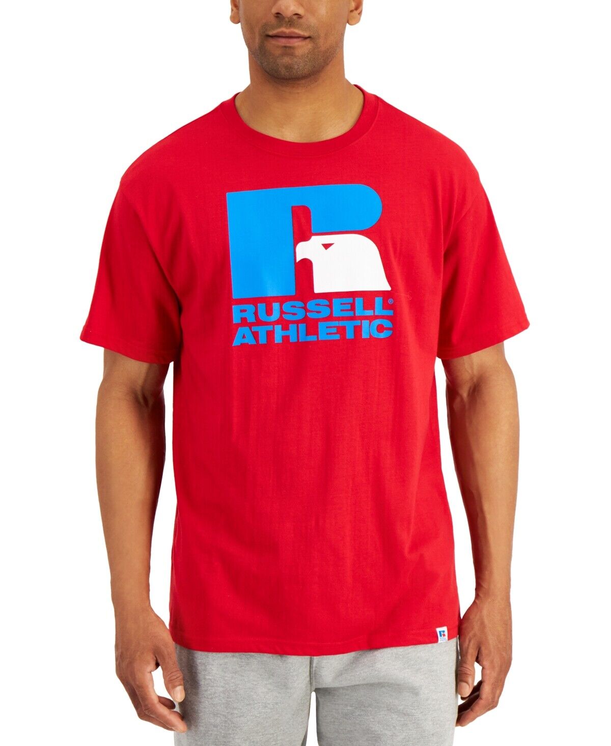 Russell Athletic Men's Lawrence Logo Graphic T-Shirt  Color Red Coast Size L