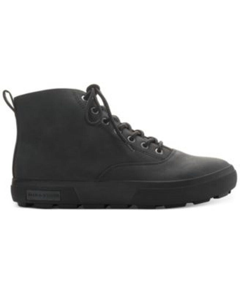 Sun+Stone Men's Gunner Faux-Leather Lace-Up Boots  Color Black Size 11