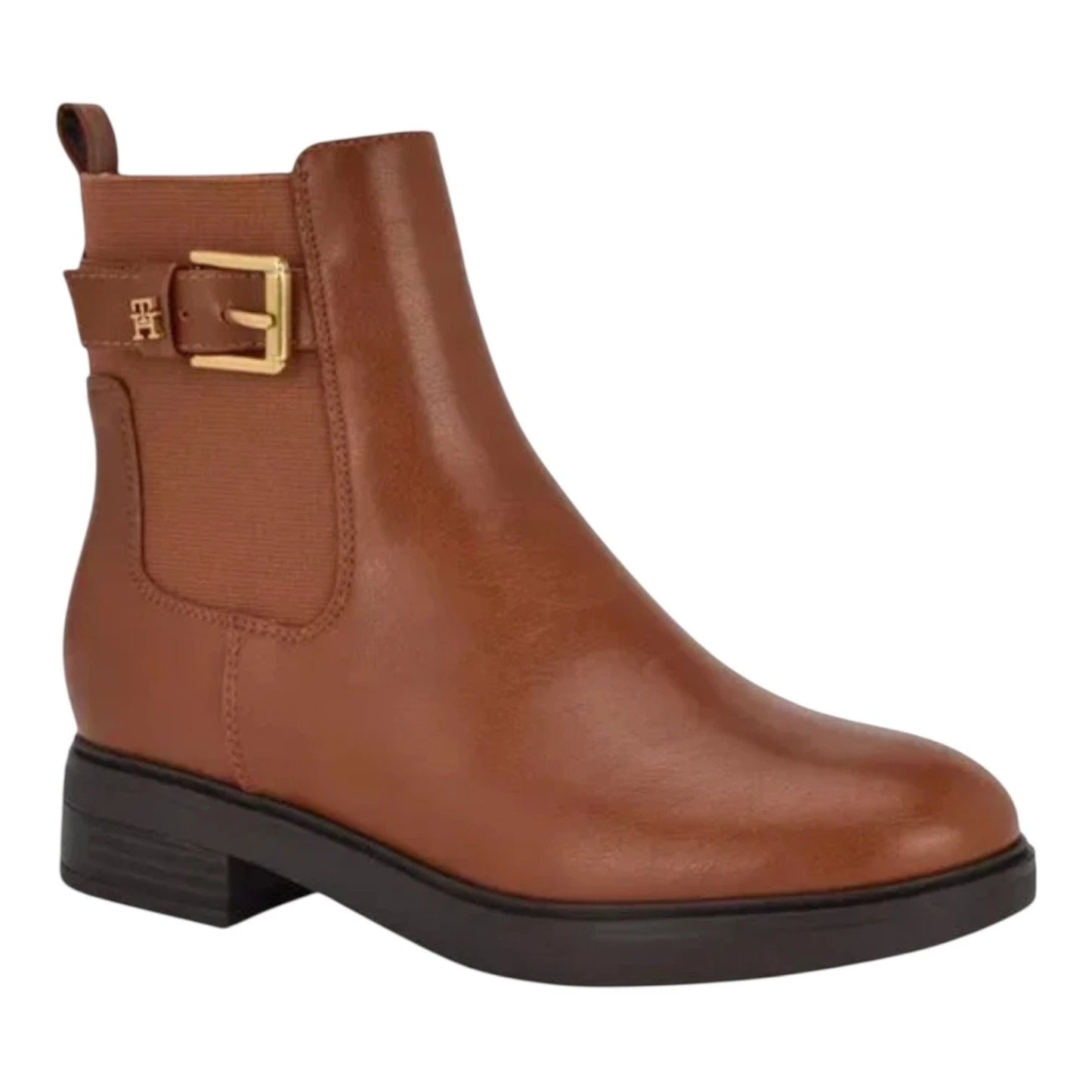 Tommy Hilfiger Women's Baylon Casual Chelsea Booties  Medium Natural Size 10
