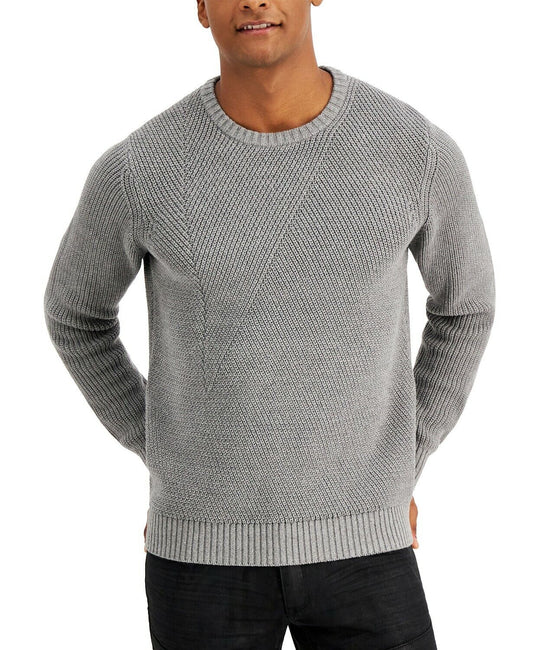 INC International Concepts Men's Ribbed Sweater  Heather Gray Size 2XL