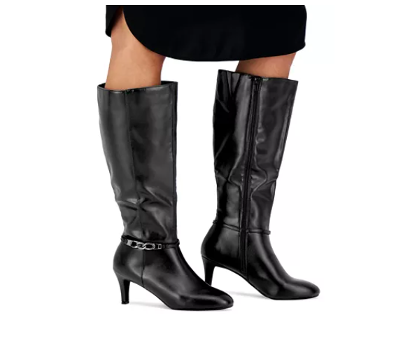 Karen Scott Women's Hanna Dress Boots  Color Black Size 8.5M