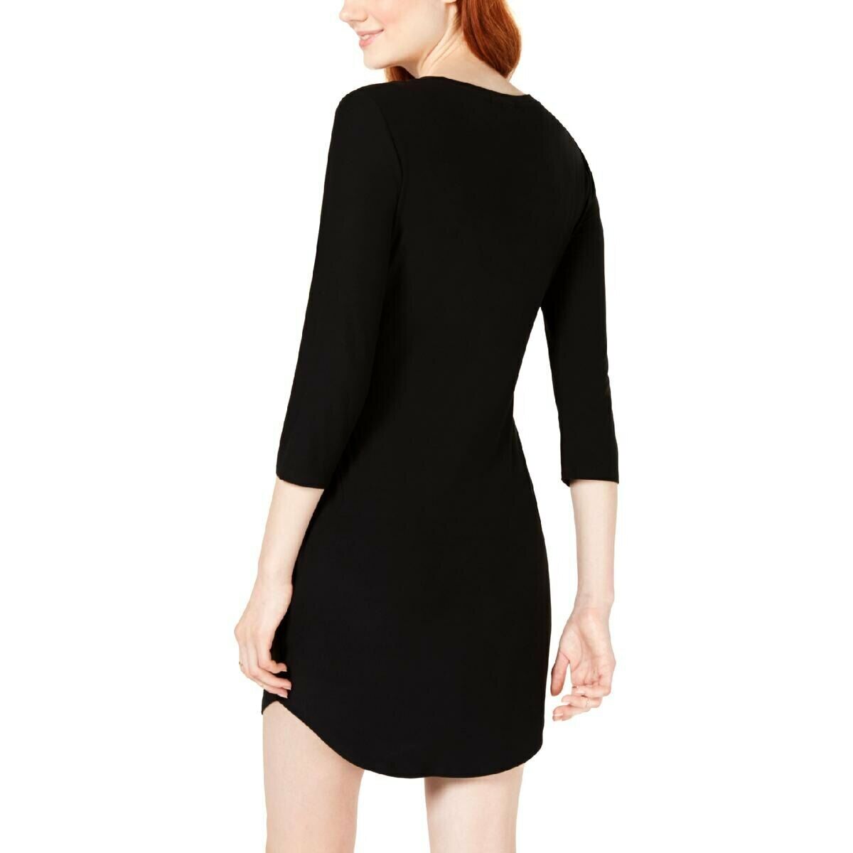 Ultra Flirt Women's Floral Scoop Neck Casual Dress  Color Black Size M