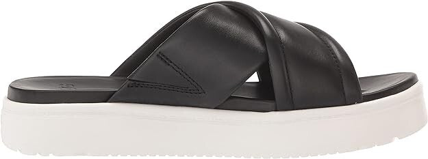 UGG Women's Zayne Crossband Sandals Black Leather Size 6