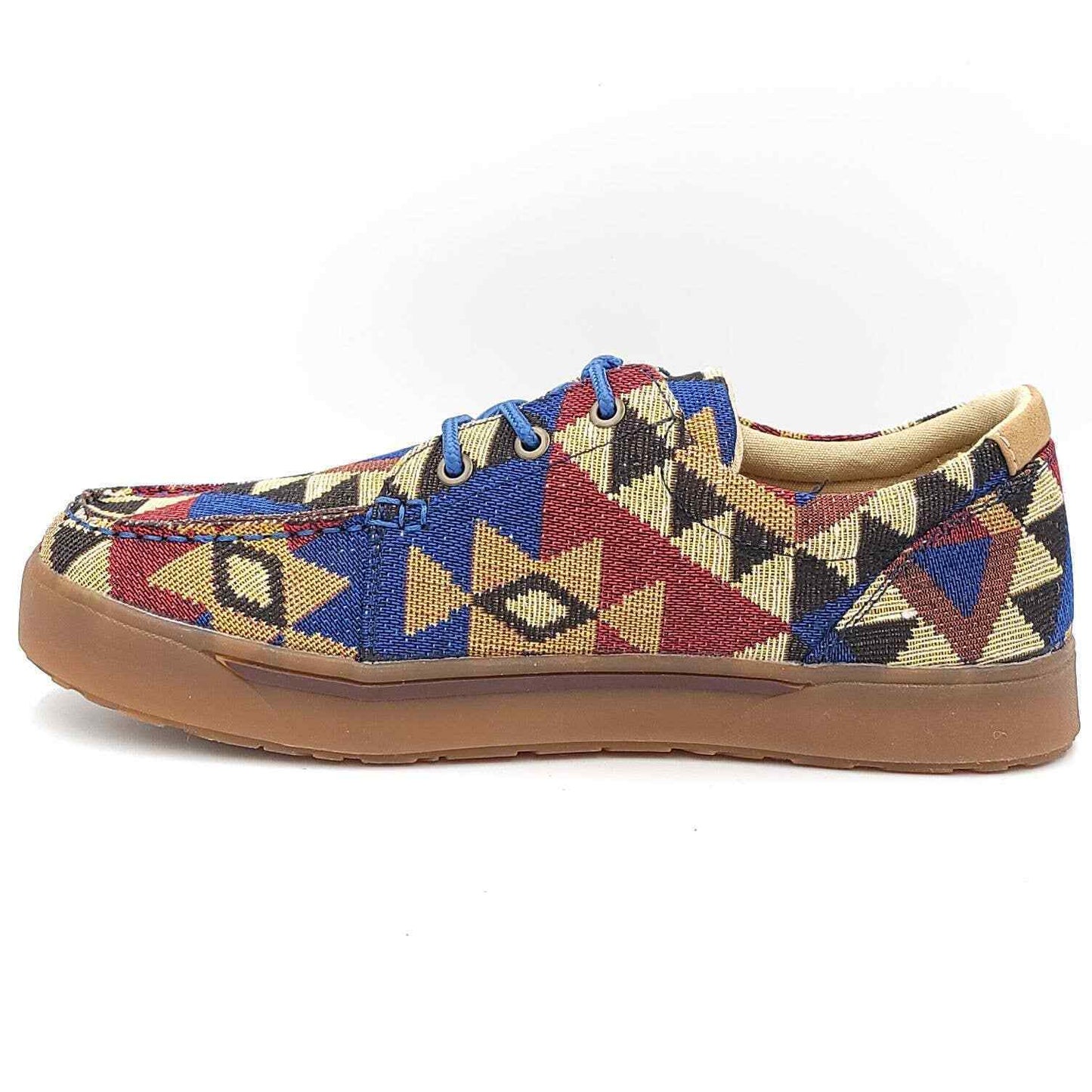 Sun+Stone Men's Nash Lace-Up Sneakers  Blue Geo Size 9