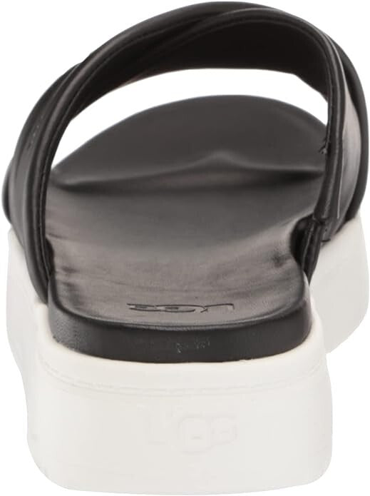 UGG Women's Zayne Crossband Sandals Black Leather Size 6