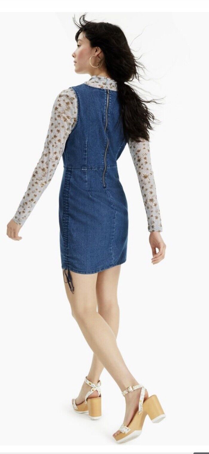 Tinseltown Juniors Denim Side-Tie Dress  Sydney Was Size S