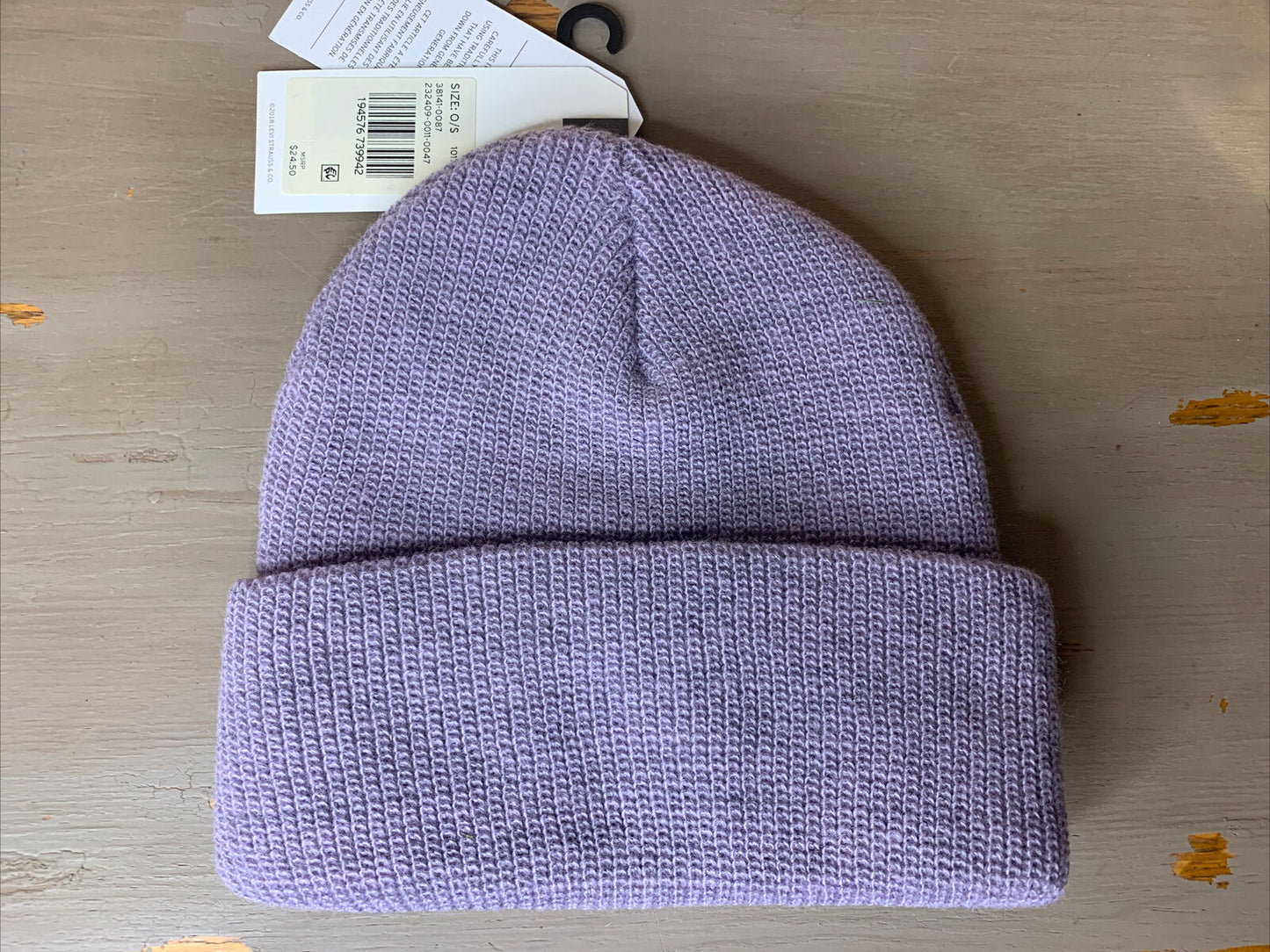 Levi's Women's Lofty Turn-Up Beanie  Color Light Purple One Size