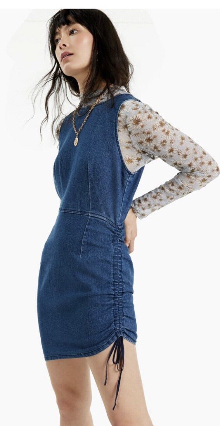 Tinseltown Juniors Denim Side-Tie Dress  Sydney Was Size S