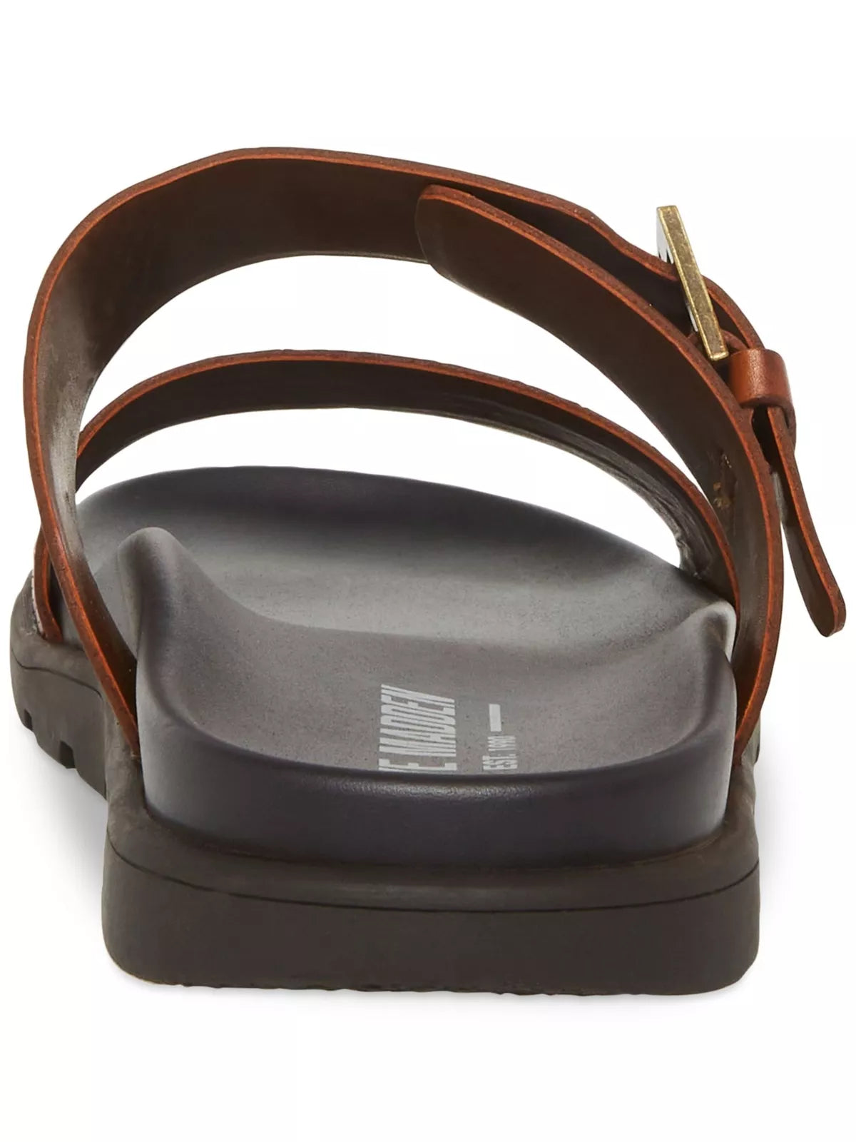 Steve Madden Men's Corro Two Strap Slip-On Sandals  Color Tan Leather Size 10