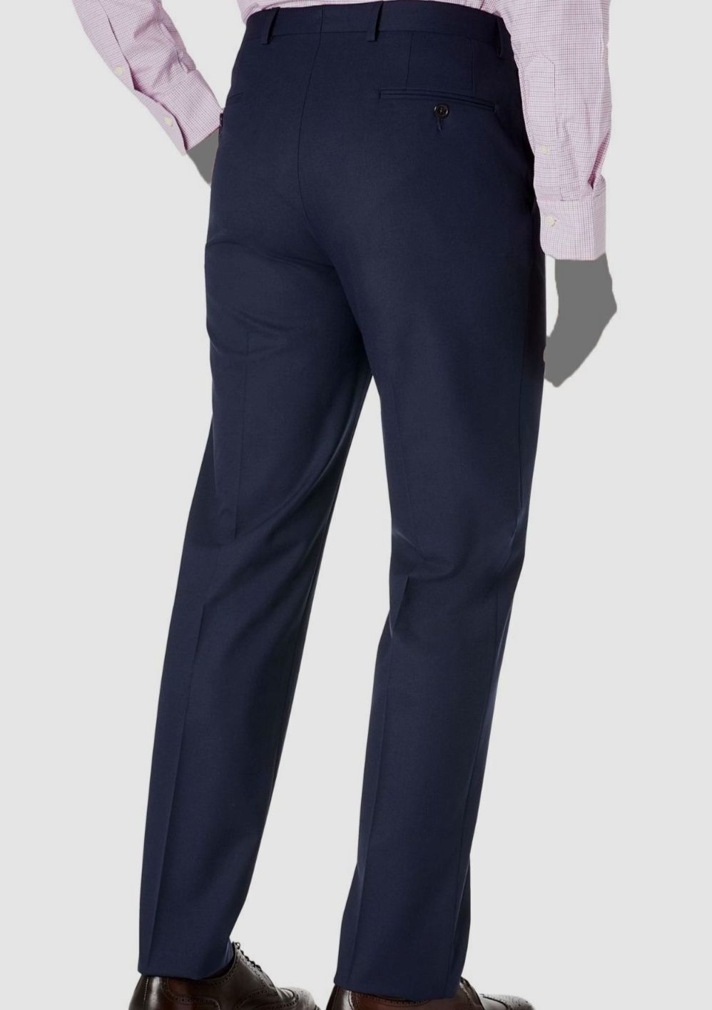 Lauren Ralph Lauren Men's Classic-Fit Solid Flat-Front Dress Pant  Color Navy Solid W30xL30