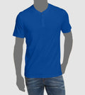 Club Room Men's Solid Henley  Color New Cerulean Size S