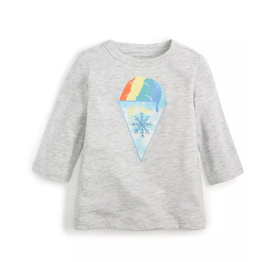 First Impressions Baby Boys Long-Sleeve Snow Cone T-Shirt  Color Slate Heather Size 12 months