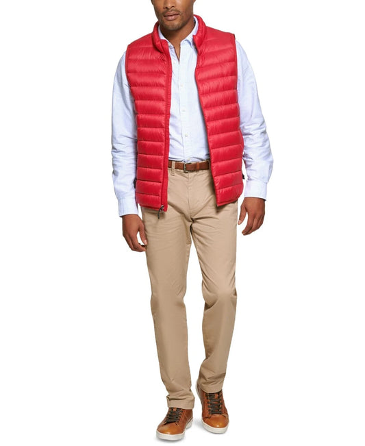 Club Room Men's Quilted Packable Puffer Vest  Red Size M