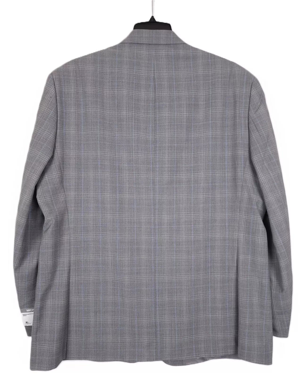 Michael Kors Men's Classic-Fit Wool-Blend Suit Jacket   Color Grey Plaid Size 46S