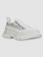 Alexander McQueen Tread Slick Lace-Up Sneakers  Color Optic White Size EU 40C/US 9