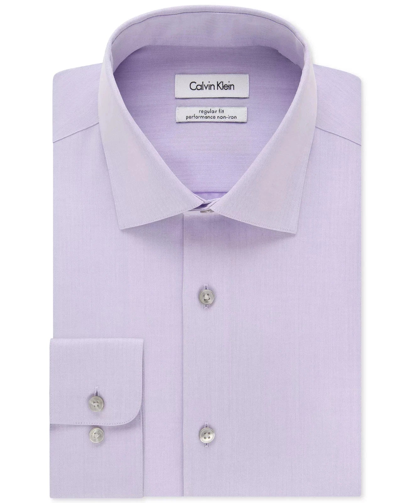 Calvin Klein STEEL Men's Classic Fit Non-Iron Dress Shirt   Lilac 16 34/35