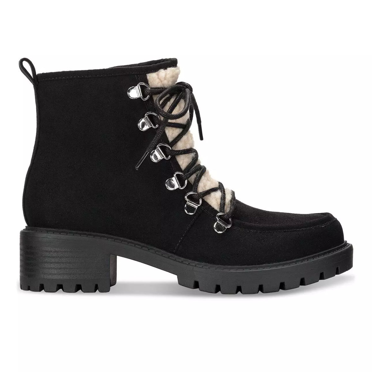 Sun + Stone Women's Quiinn Lace-Up Lug Booties  Color Peanut Micro Size 7.5M