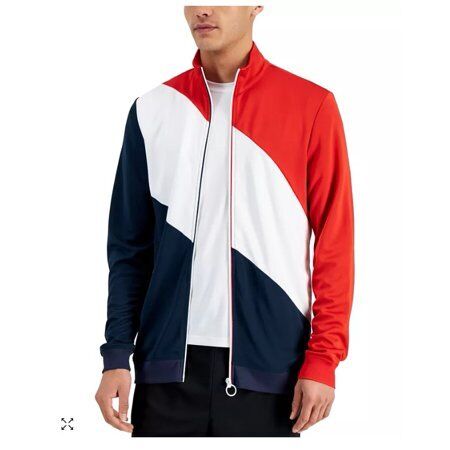 Ideology Men's Colorblock Full Zip Polyester Jacket  Multicolor Size XL